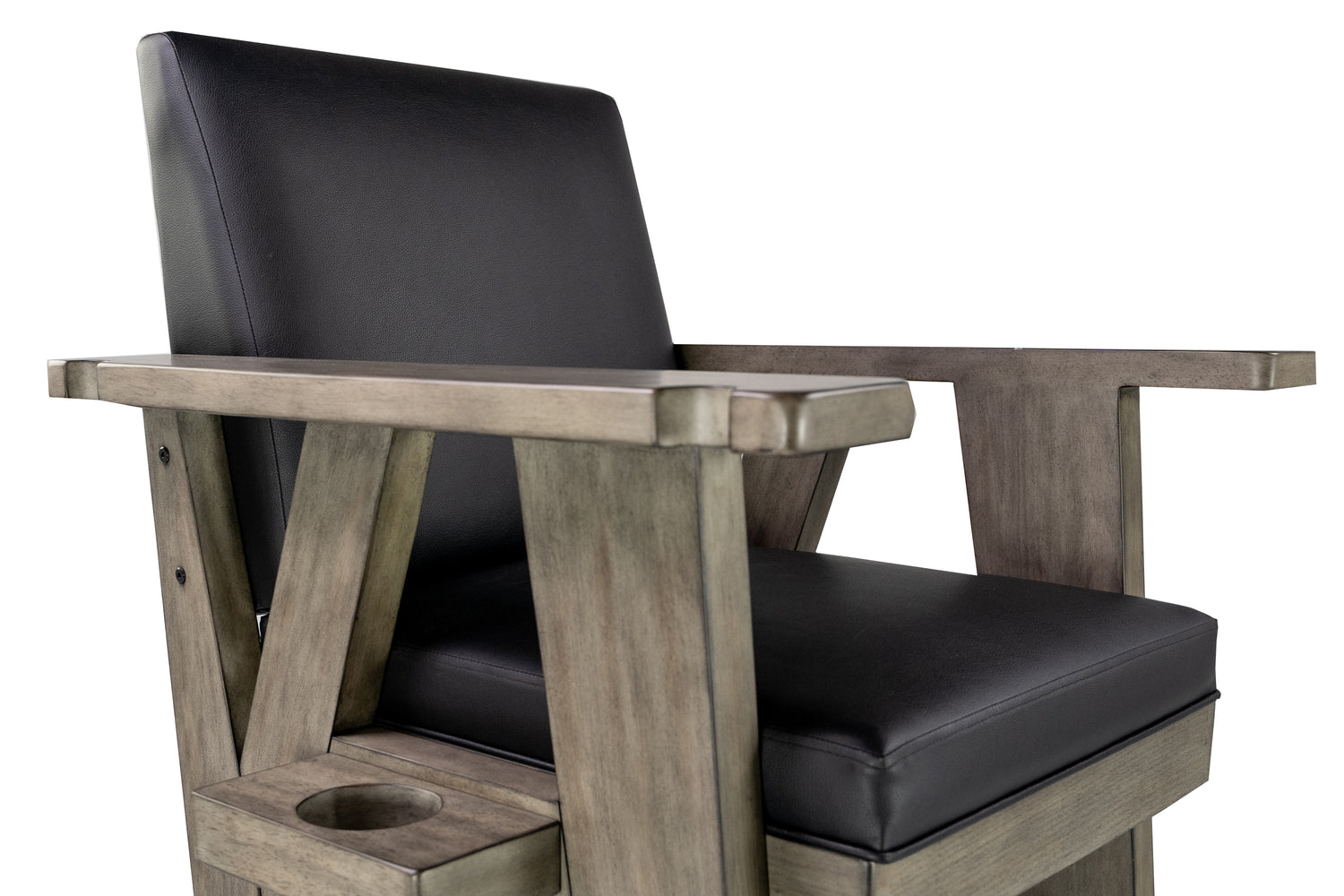Legacy Billiards Sterling Spectator Chair in Overcast Finish - Chair Closeup