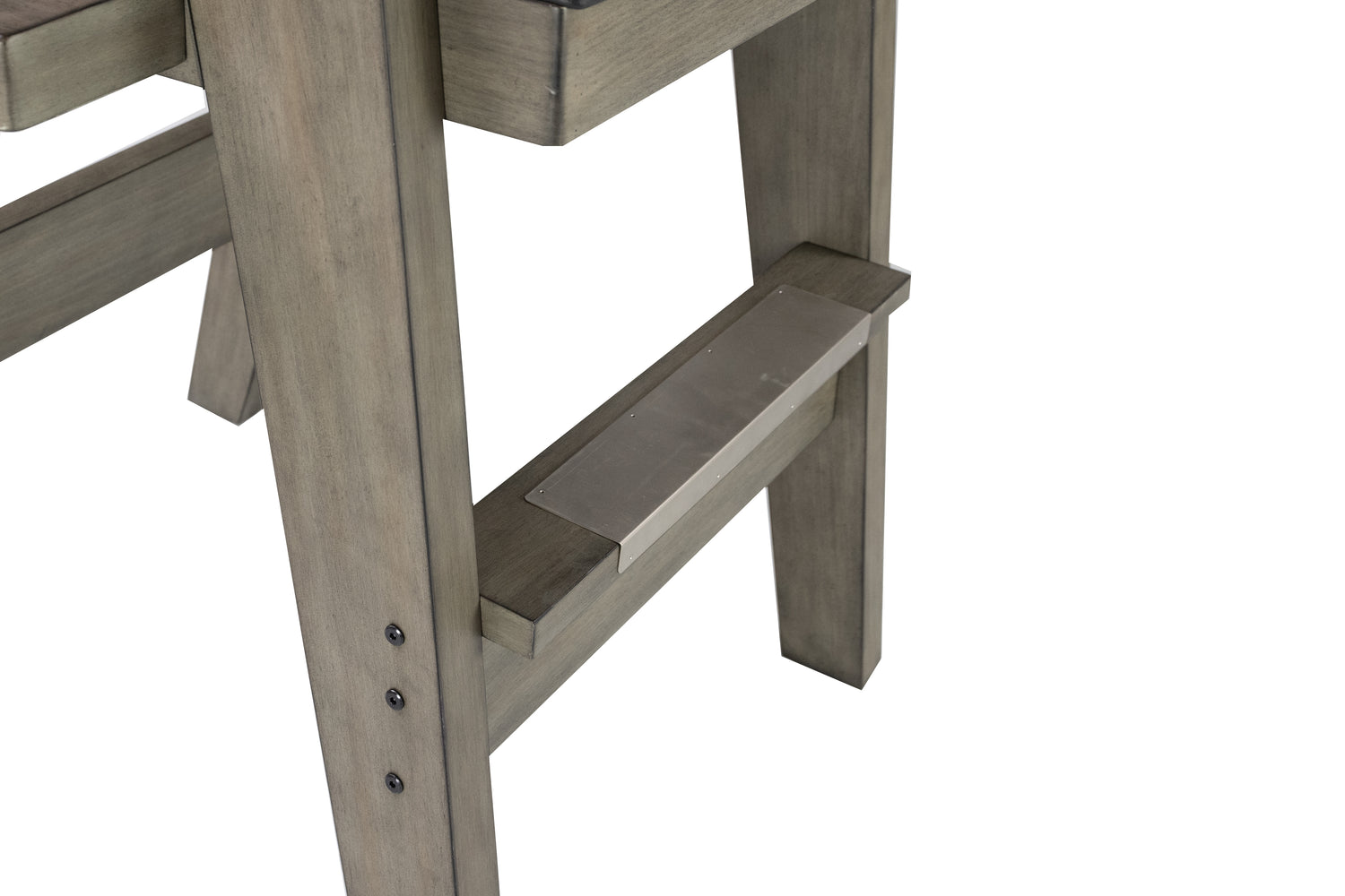 Legacy Billiards Sterling Spectator Chair in Overcast Finish - Footrest Closeup