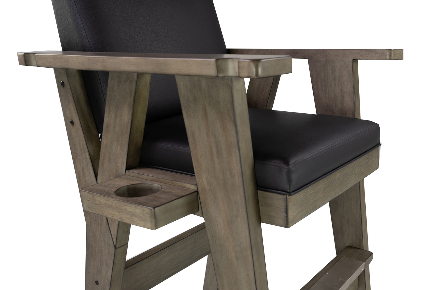 Legacy Billiards Sterling Spectator Chair in Overcast Finish - Seat Closeup