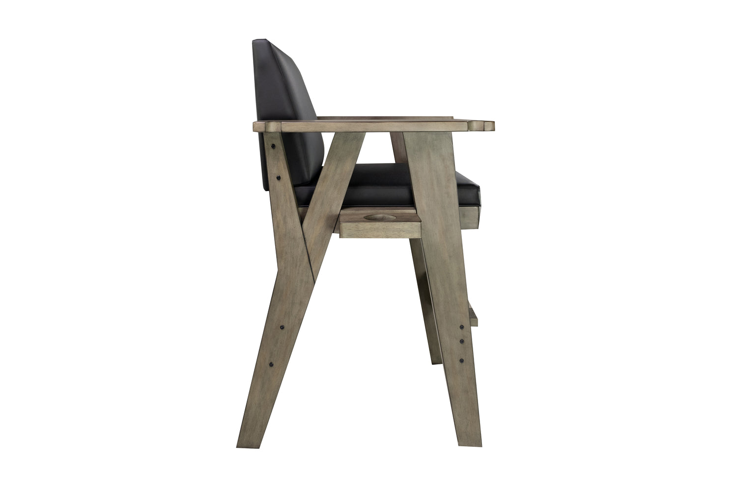 Legacy Billiards Sterling Spectator Chair in Overcast Finish - Side View