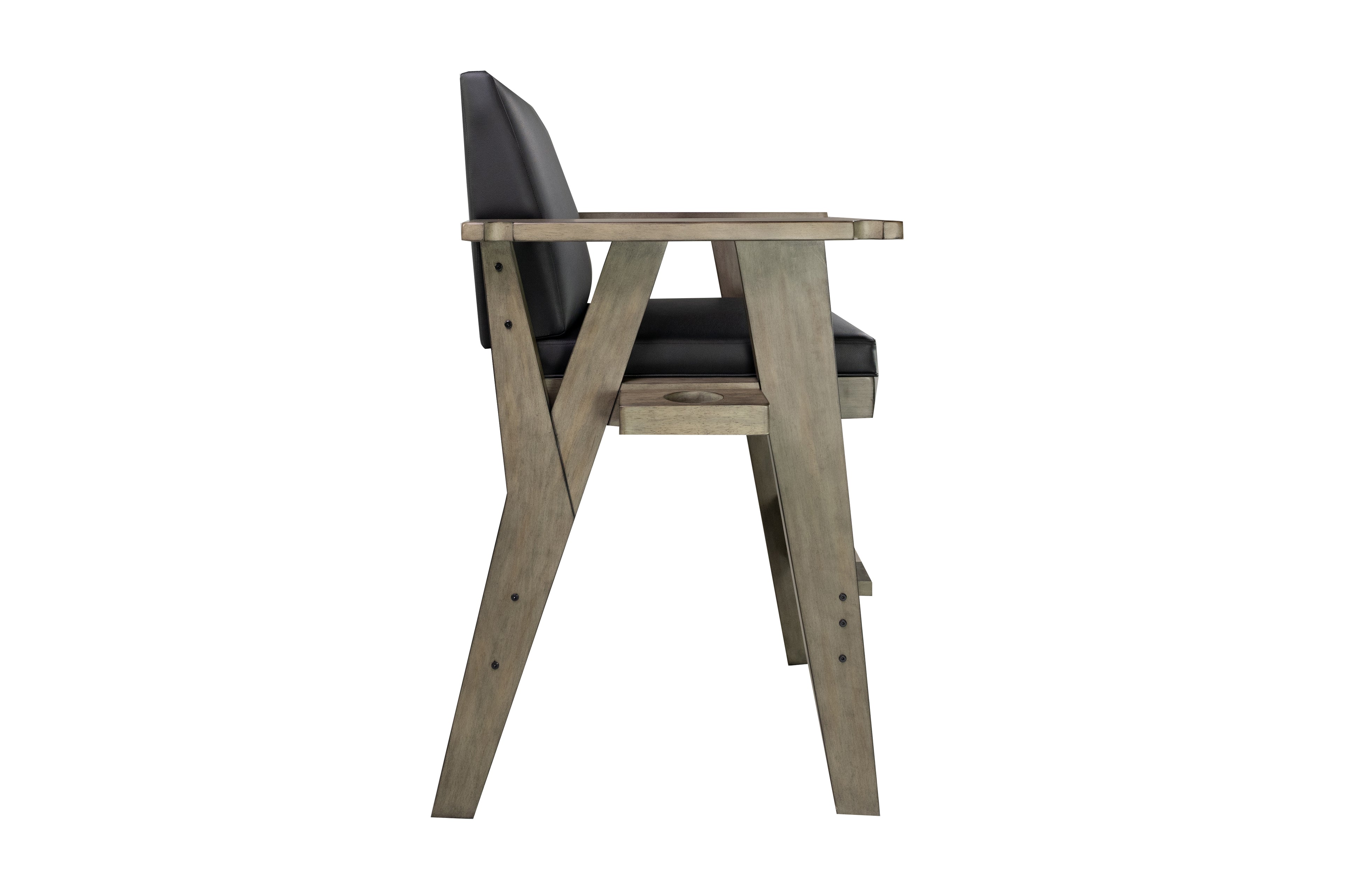 Legacy Billiards Sterling Spectator Chair in Overcast Finish - Side View