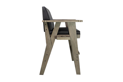 Legacy Billiards Sterling Spectator Chair in Overcast Finish - Side View