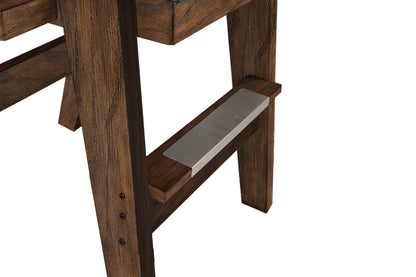 Legacy Billiards Sterling Spectator Chair in Whiskey Barrel Finish - Footrest Closeup
