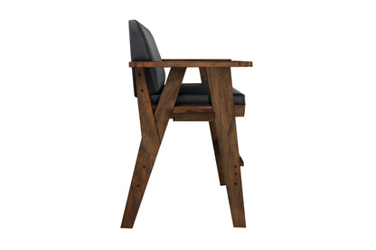 Legacy Billiards Sterling Spectator Chair in Whiskey Barrel Finish - Side View