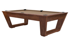 Legacy Billiards Tellico 8 Ft Pool Table in Nutmeg Finish with Desert Cloth