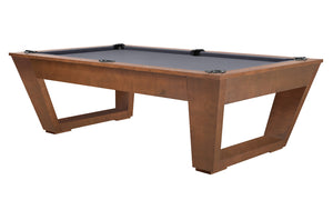 Legacy Billiards Tellico 8 Ft Pool Table in Walnut Finish with Grey Cloth