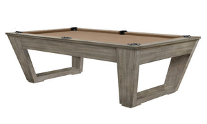 Legacy Billiards Tellico 8 Ft Pool Table in Overcast Finish with Desert Cloth