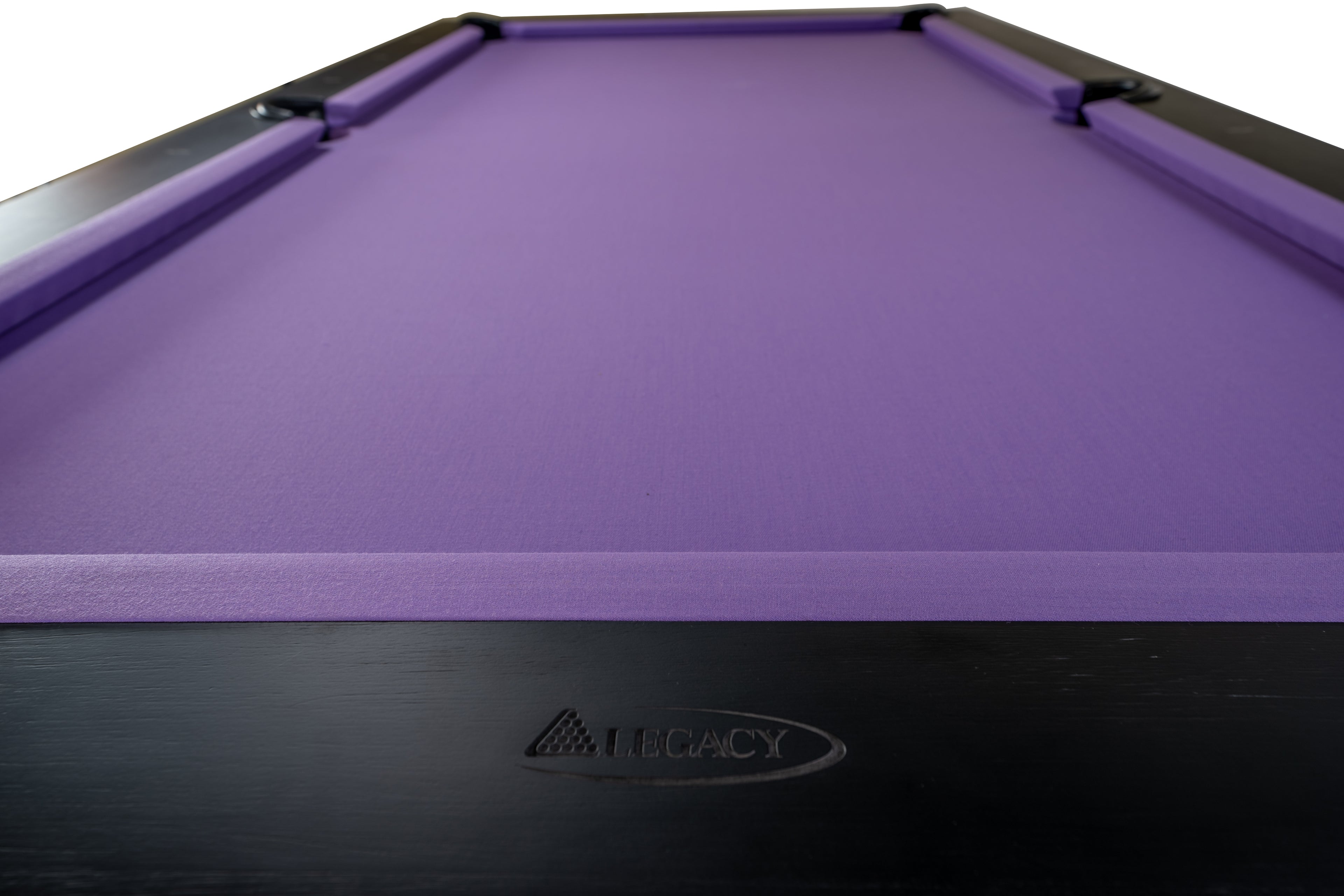 Legacy Billiards Tellico 8 Ft Pool Table in Raven Finish End View Closeup