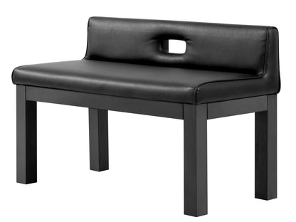 Legacy Billiards Baylor Backed Dining Bench in Graphite Finish