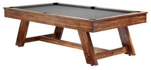 Legacy Billiards 7 Ft Barren Pool Table in Natural Acacia Finish with Grey Cloth