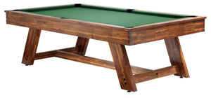 Legacy Billiards 7 Ft Barren Pool Table in Natural Acacia Finish with Green Cloth