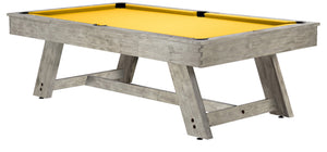 Legacy Billiards 7 Ft Barren Outdoor Pool Table in Ash Grey Finish with Sunflower Outdoor Cloth