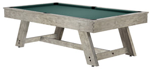 Legacy Billiards 7 Ft Barren Pool Table in Ash Grey Finish with Dark Green Cloth