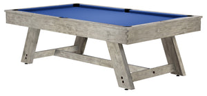 Legacy Billiards 8 Ft Barren Pool Table in Ash Grey Finish with Blue Cloth