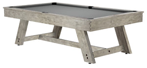 Legacy Billiards 8 Ft Barren Pool Table in Ash Grey Finish with Grey Cloth
