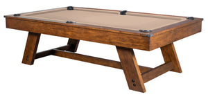 Legacy Billiards 7 Ft Barren Pool Table in Gunshot Finish with Tan Cloth