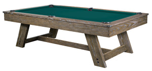 Legacy Billiards 8 Ft Barren Pool Table in Smoke Finish with Green Cloth