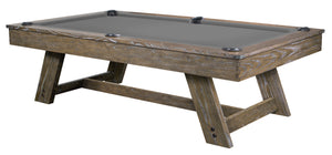 Legacy Billiards 7 Ft Barren Pool Table in Smoke Finish with Grey Cloth