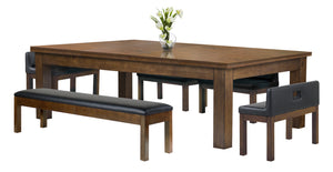Baylor II 8 Ft Pool Table Dining Collection - Rustic Series