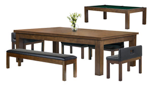 Baylor II 8 Ft Pool Table Dining Collection - Rustic Series