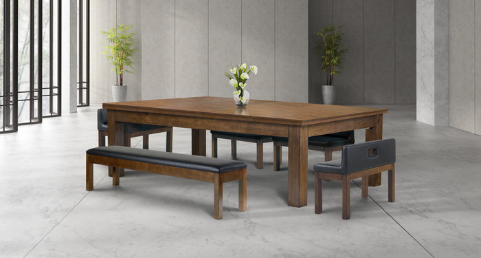 Baylor II 8 Ft Pool Table Dining Collection - Rustic Series
