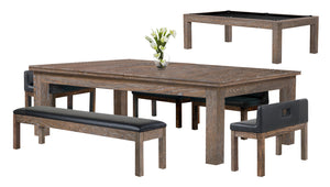 Baylor II 8 Ft Pool Table Dining Collection - Rustic Series