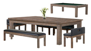 Baylor II 8 Ft Pool Table Dining Collection - Rustic Series