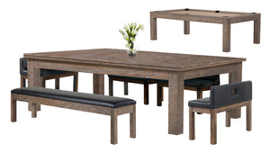 Baylor II 8 Ft Pool Table Dining Collection - Rustic Series