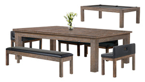 Baylor II 8 Ft Pool Table Dining Collection - Rustic Series