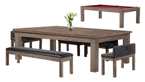 Baylor II 8 Ft Pool Table Dining Collection - Rustic Series