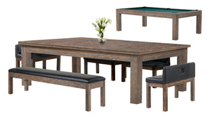 Baylor II 8 Ft Pool Table Dining Collection - Rustic Series