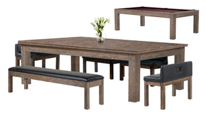 Baylor II 8 Ft Pool Table Dining Collection - Rustic Series