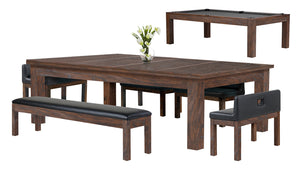 Baylor II 8 Ft Pool Table Dining Collection - Rustic Series