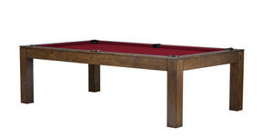 Legacy Billiards 8 Ft Baylor II Pool Table in Gunshot Finish with Red Cloth