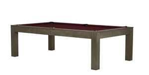 Legacy Billiards 8 Ft Baylor II Pool Table in Shade Finish with Burgundy Cloth