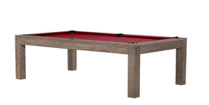 Legacy Billiards 8 Ft Baylor II Pool Table in Smoke Finish with Red Cloth