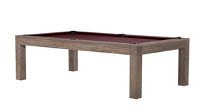 Legacy Billiards 8 Ft Baylor II Pool Table in Smoke Finish with Burgundy Cloth