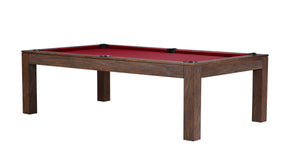 Legacy Billiards 7 Ft Baylor II Pool Table in Whiskey Barrel Finish with Red Cloth