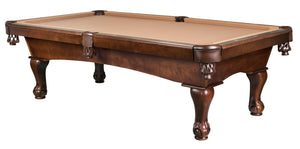 Legacy Billiards 8 Ft Blazer Pool Table in Nutmeg Finish with Desert Cloth