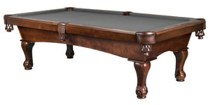 Legacy Billiards 8 Ft Blazer Pool Table in Nutmeg Finish with Grey Cloth