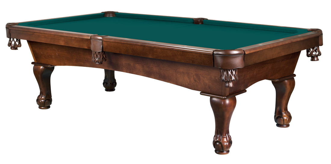 Legacy Billiards 8 Ft Blazer Pool Table in Nutmeg Finish with Green Cloth