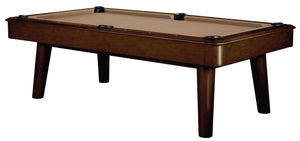 Legacy Billiards 8 Ft Collins Pool Table in Nutmeg Finish with Tan Cloth