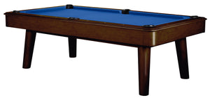 Legacy Billiards 7 Ft Collins Pool Table in Nutmeg Finish with Blue Cloth