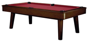 Legacy Billiards 8 Ft Collins Pool Table in Nutmeg Finish with Red Cloth