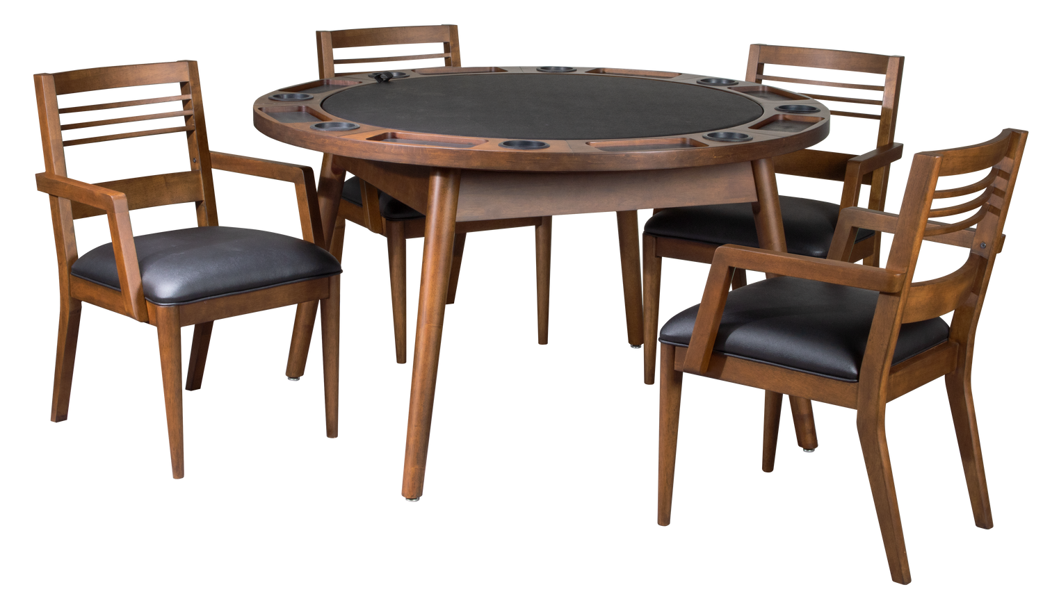 Legacy Billiards Collins Game Chairs with Collins Game Table