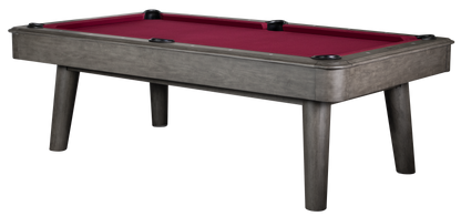 Legacy Billiards 7 Ft Collins Pool Table in Shade Finish with Red Cloth