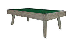 Legacy Billiards 8 Ft Collins Pool Table in Overcast Finish with Dark Green Cloth