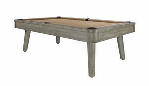 Legacy Billiards 8 Ft Collins Pool Table in Overcast Finish with Desert Cloth