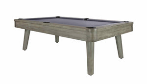 Legacy Billiards 8 Ft Collins Pool Table in Overcast Finish with Grey Cloth