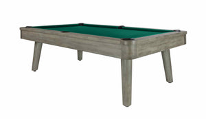 Legacy Billiards 7 Ft Collins Pool Table in Overcast Finish with Traditional Green Cloth